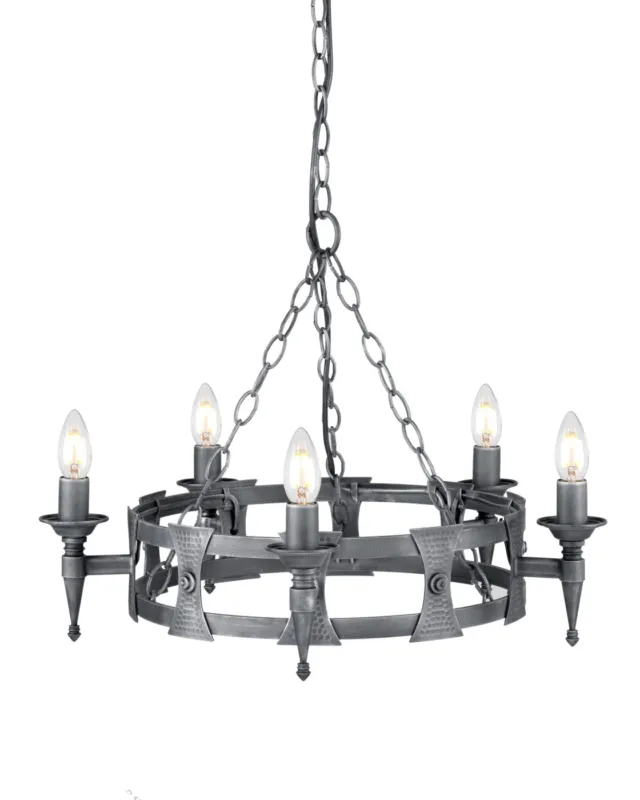 Dodaj do koszyka SAXON black and silver V SAX5-BLK-SIL Elstead Lighting