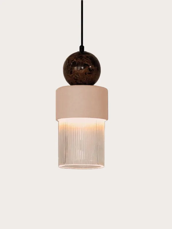 Ostatnia szansa Aromas Lampa wisząca Glamm śr. 12 cm brązowy marmur / ceramika nude