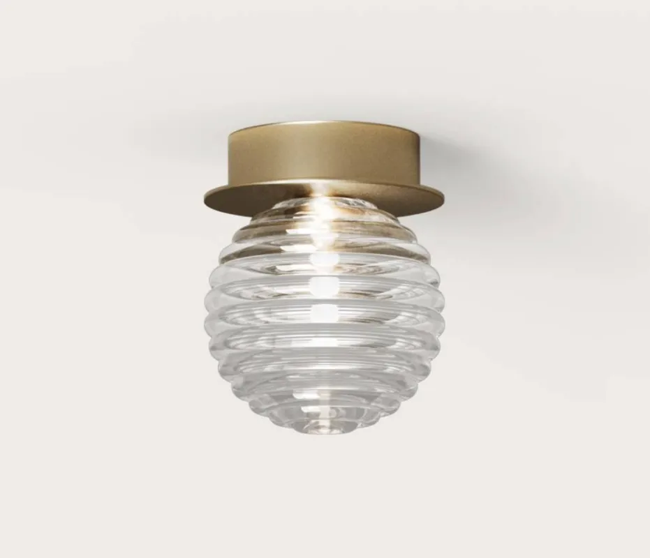 Aromas Lampa sufitowa / plafon Doul śr. 10 cm złoty Tani
