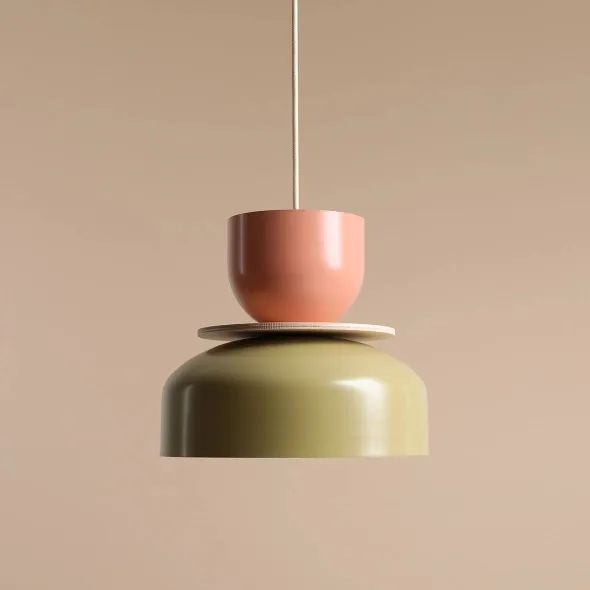 Artera Lampa wisząca Uto koralowo-oliwkowa śr. 30 cm Obniżka ceny