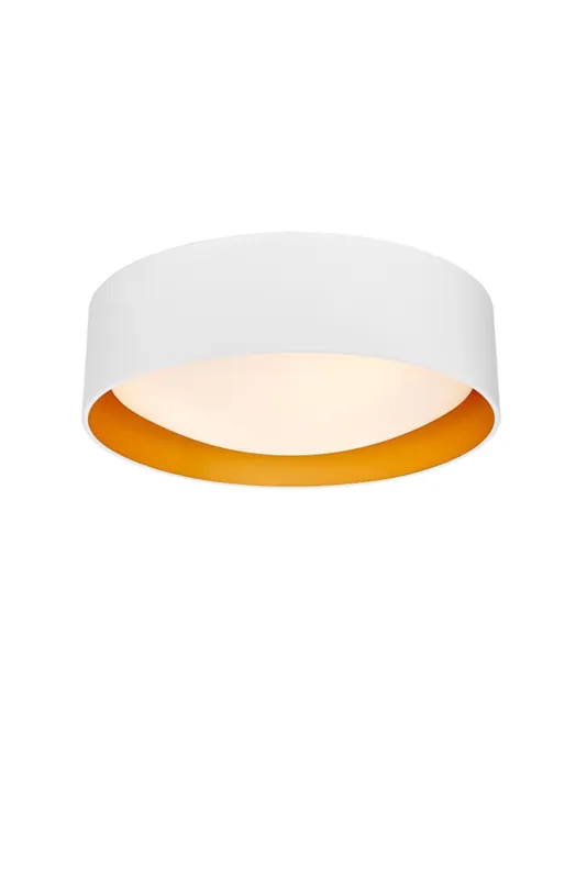 Kaspa Lampa sufitowa / plafon Vero biało-mosiężny rozm. L Dostępne od ręki
