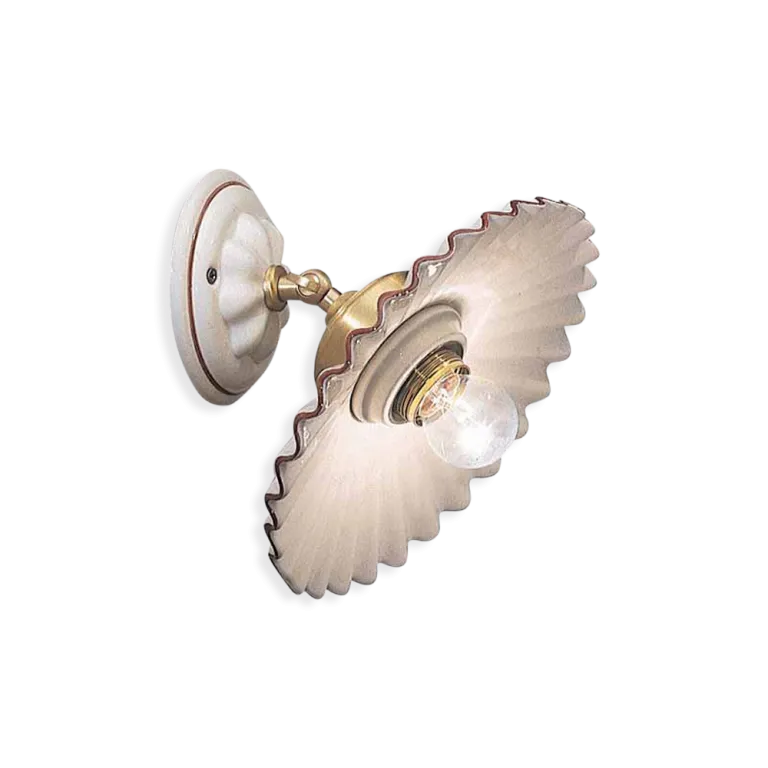 Kup online Ferroluce Lampa ścienna / kinkiet L‘Aquila biały śr. 23 cm