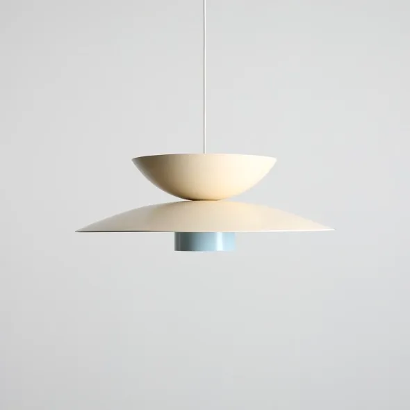Artera Lampa wisząca Teya śr. 65 cm kremowo-niebieska Szybka dostawa