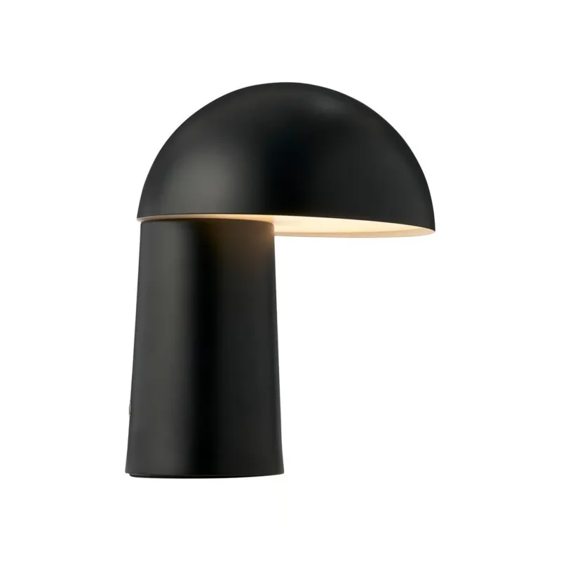 Oferta limitowana Design For The People Przenośna lampa stołowa Faye czarna wys. 21 cm