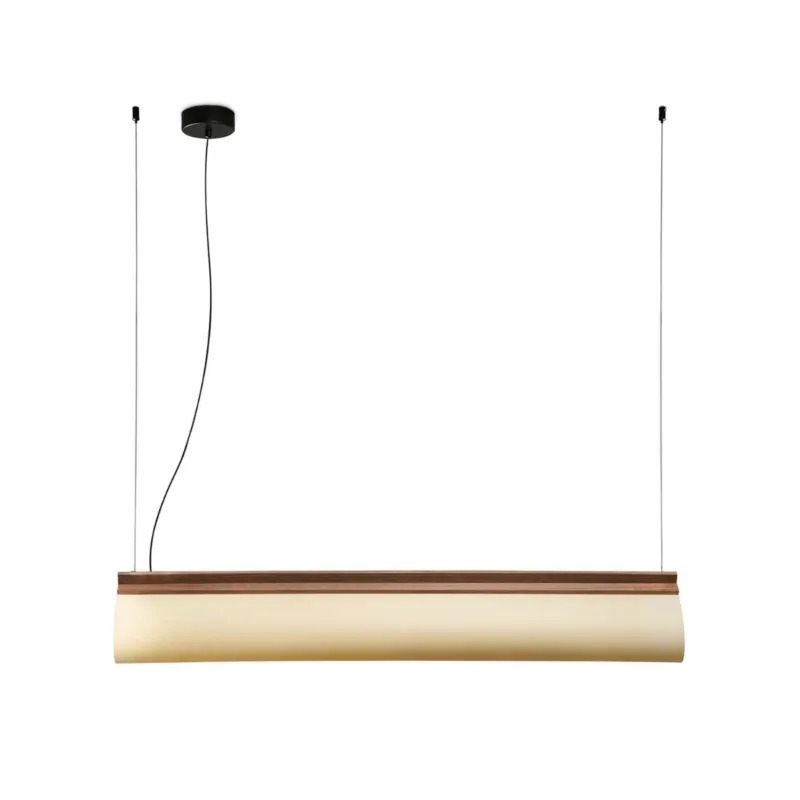 Faro Lampa wisząca Cata szer. 97 cm beżowa / ciemne drewno Nie przegap