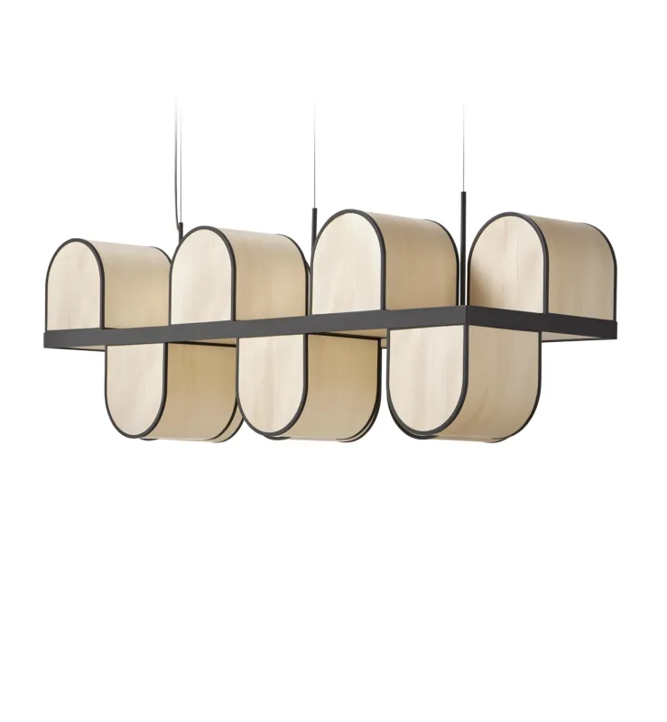 LZF Lampa wisząca Osca Large szer. 152 cm fornirowa naturalna Oferta czasowa