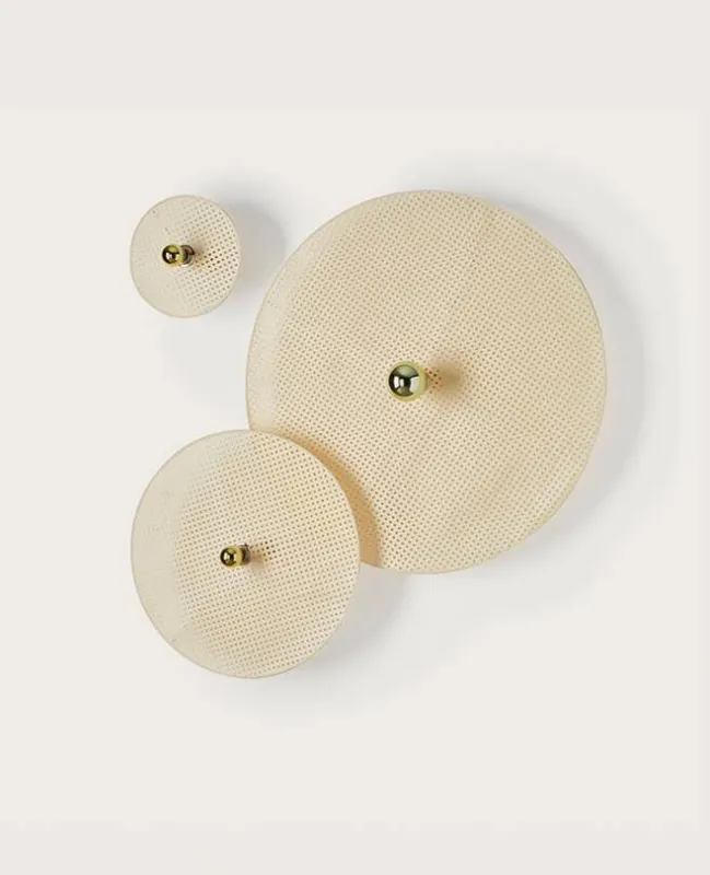 Rabat Aromas Lampa ścienna / kinkiet Tan Tan śr. 30 cm rattanowy naturalny