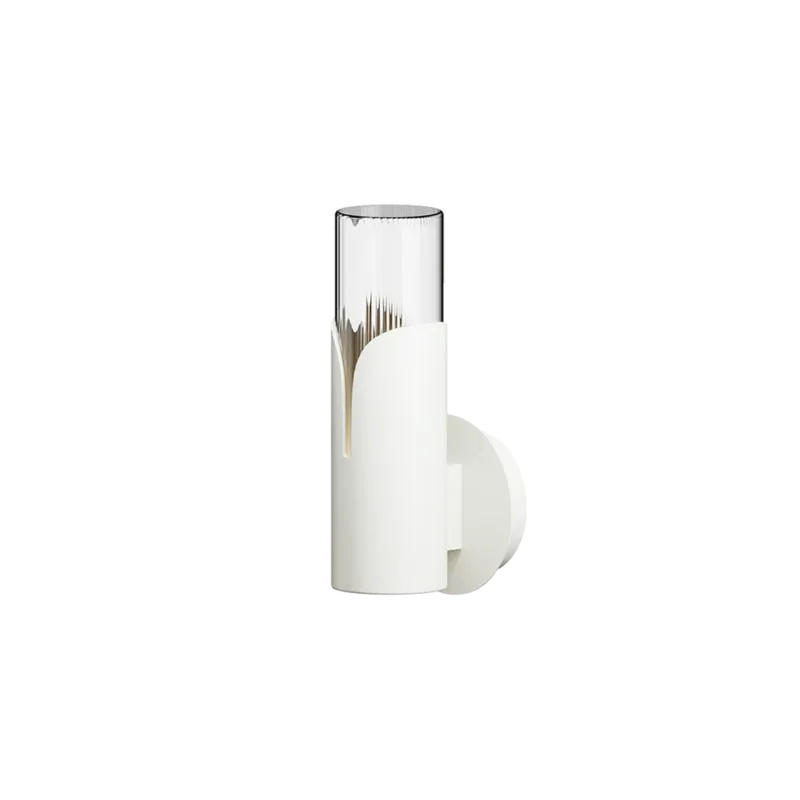 Bestseller Robin Lampa ścienna / kinkiet Bisel wys. 21 cm transparentne szkło / biały metal