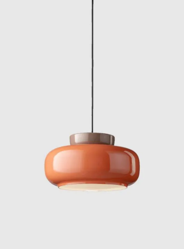 Ferroluce Lampa wisząca Maracana Moa śr. 37 cm koralowa Cena promocyjna