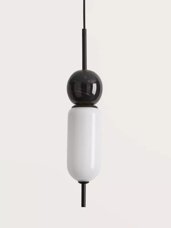 Aromas Lampa wisząca Anet czarna z czarnym marmurem Wysoka jakość