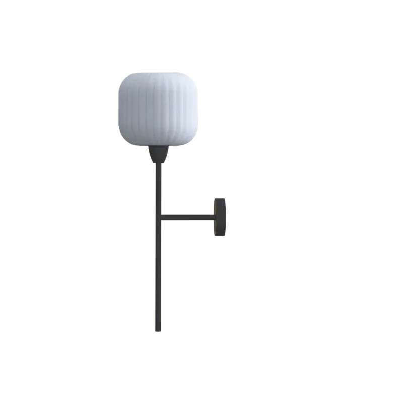 Robin Lampa ścienna / kinkiet Whiteberry Orb wys. 58,5 cm opal / czarny metal Premium