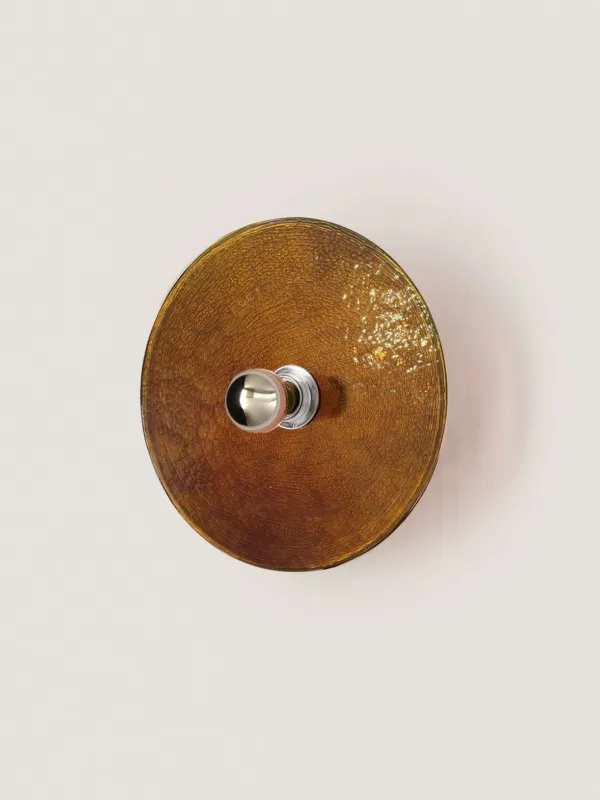 Aromas Lampa ścienna / kinkiet Nold śr. 30 cm brązowy / metal chrom Oferta limitowana