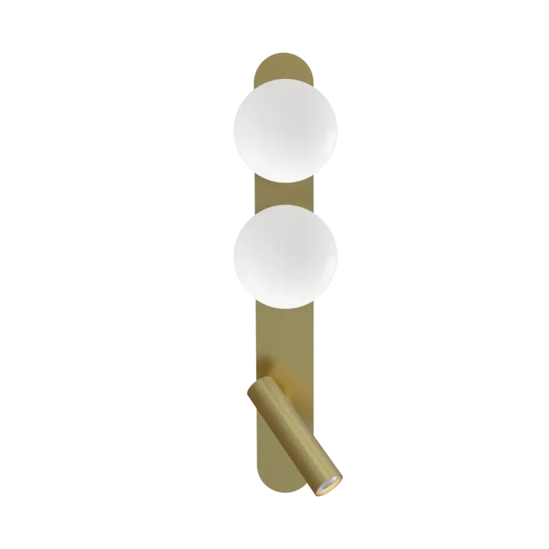 Robin Lampa ścienna / kinkiet Bubble wys. 38 cm szkło opalowe / złoty metal Obniżka ceny