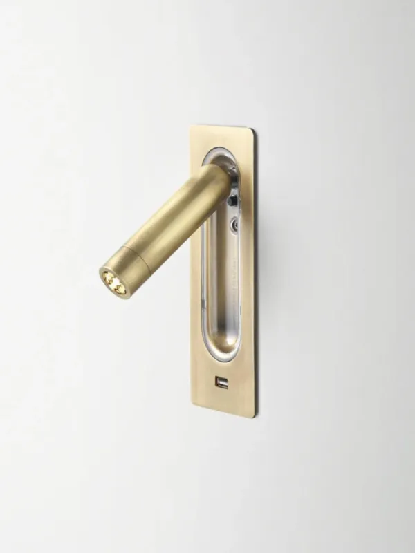 Okazja MARSET Kinkiet / lampa ścienna Ledtube USB wys. 17 cm złota