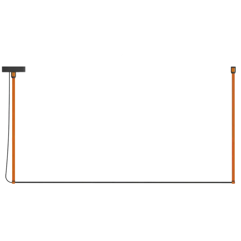 Robin Lampa wisząca René Horizontal Mono szer. 160 cm czarno-pomarańczowa Rabat