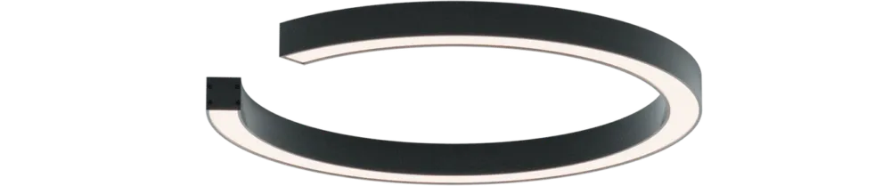 Nie przegap Robin Lampa sufitowa / plafon Roberta śr. 50 cm czarna On-Off 3000K