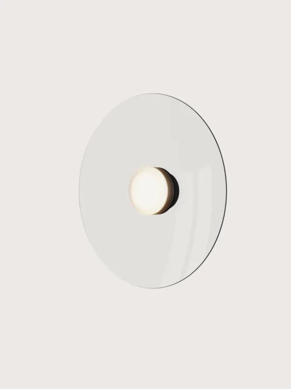 Ostatnia szansa Aromas Lampa ścienna / kinkiet Betty śr. 40 cm transparentne szkło / czarny metal