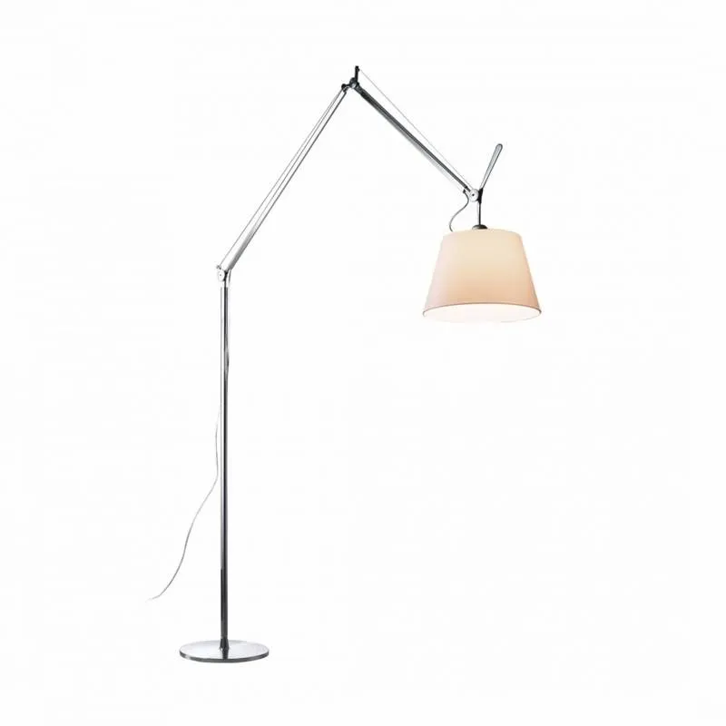 Super okazja Artemide Lampa podłogowa Tolomeo Mega z włącznikiem on/off srebrno-beżowa śr. 42 cm