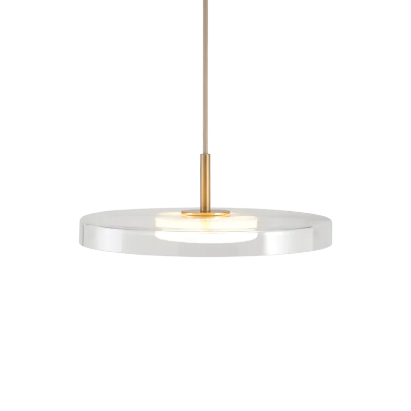 Umage Lampa wisząca Asteria Mini Glass transparentno-mosiężna śr. 28 cm Szybka wysyłka