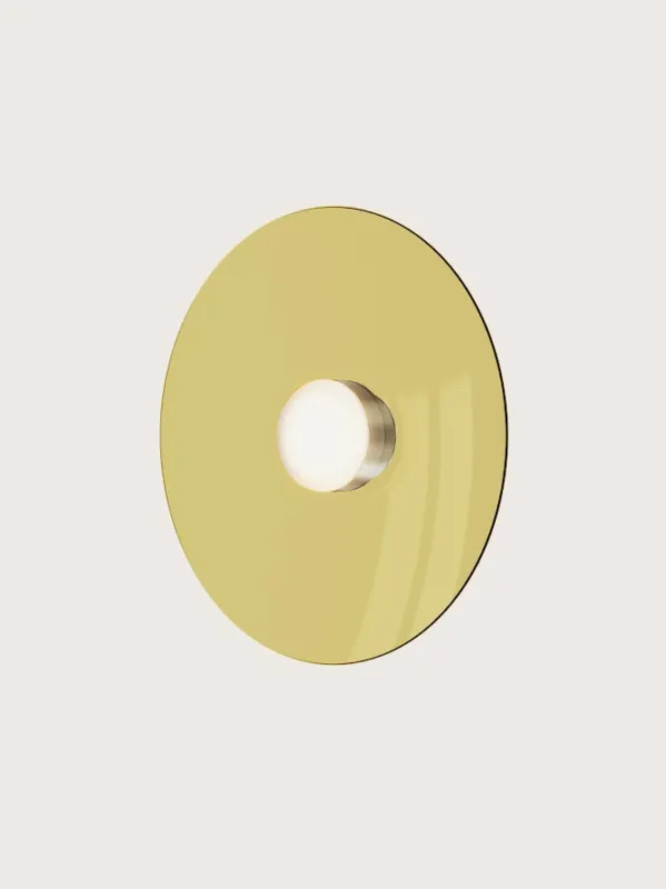 Aromas Lampa ścienna / kinkiet Betty śr. 40 cm bursztynowe szkło / złoty metal Hit cenowy