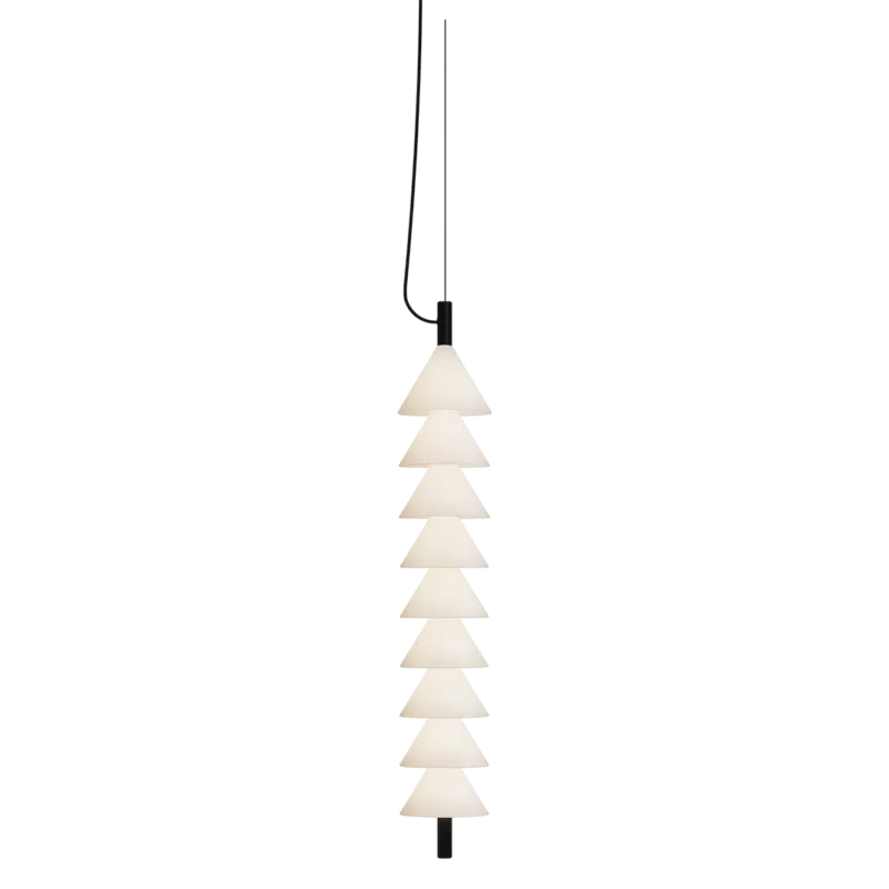 Wyprzedaż Robin Lampa wisząca Boga Vertical Up wys. 111 cm biały klosz / czarny metal