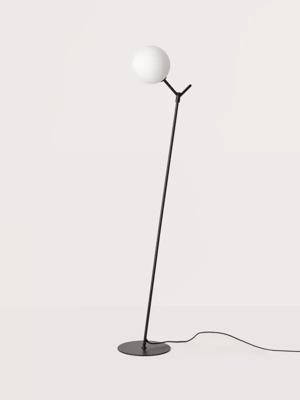 Szybka dostawa Aromas Lampa podłogowa Atom czarna wys. 155 cm
