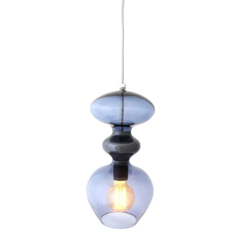 Nowy EBB & FLOW Lampa wisząca Futura niebieska śr. 18 cm