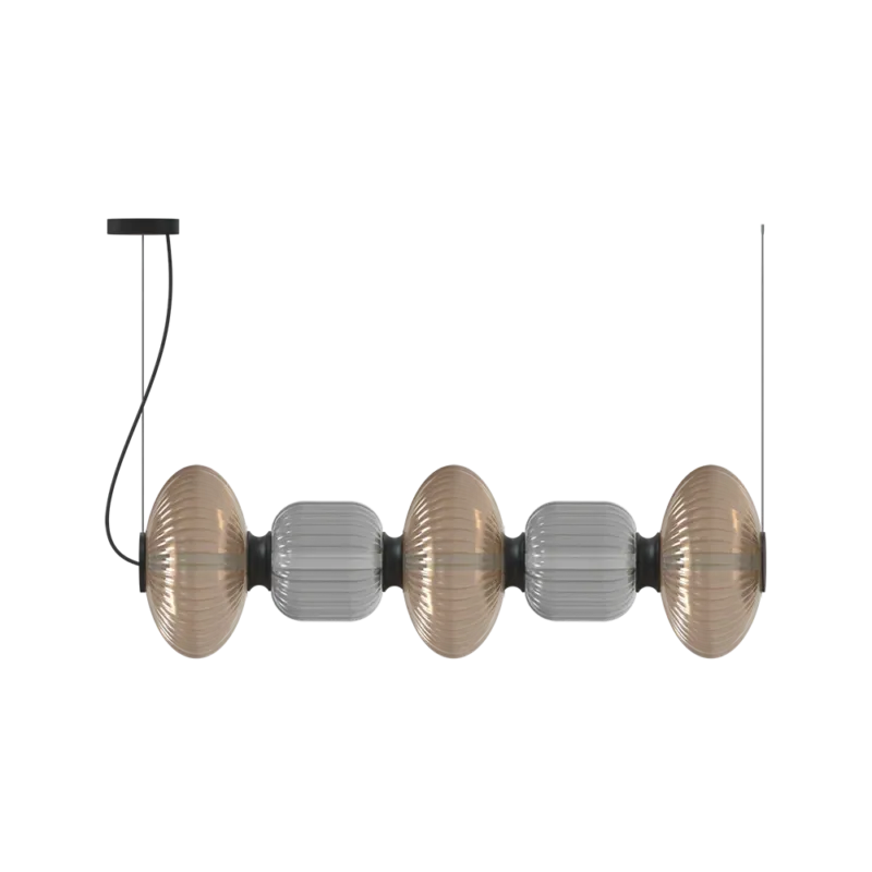 Robin Lampa wisząca Goldenberry szer. 102,5 cm bursztynowo-szara Ekspresowa dostawa