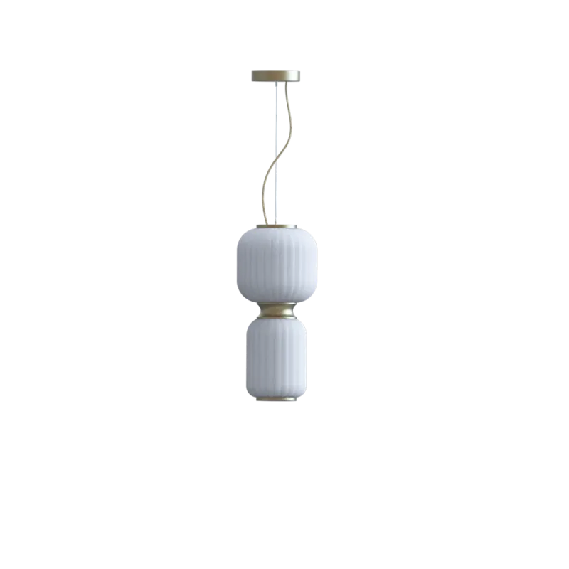 Robin Lampa wisząca Whiteberry Echo wys. 42,5 cm biały klosz / złoty metal Tylko do końca tygodnia