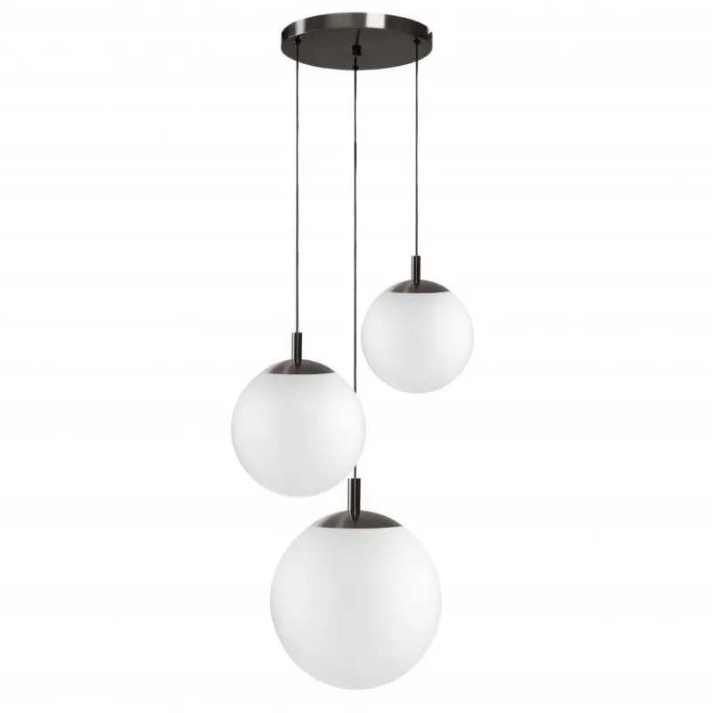 Wyjątkowa oferta Kaspa Lampa wisząca Alur 2 trzypunktowa tytanowa