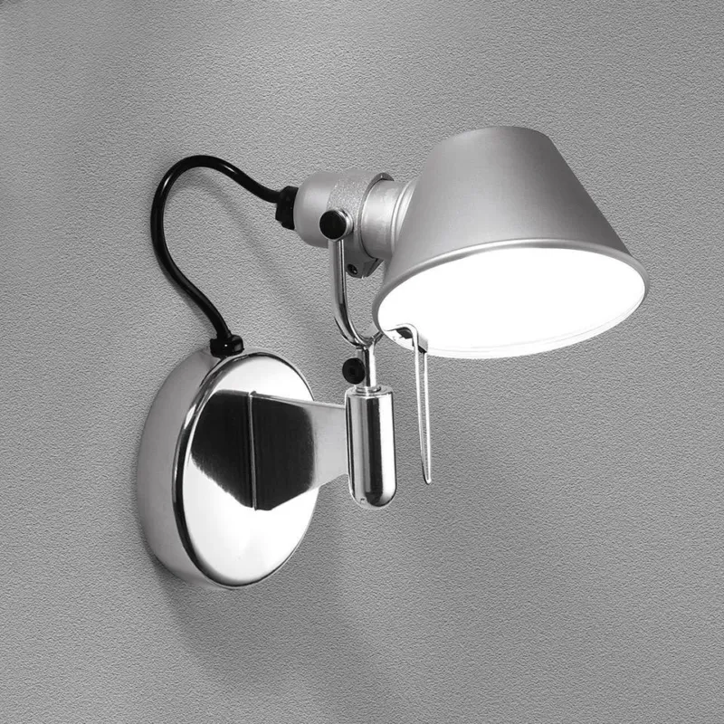 Artemide Lampa ścienna / kinkiet Tolomeo Micro Faretto srebrny (bez wyłącznika) szer. 21 cm Tani
