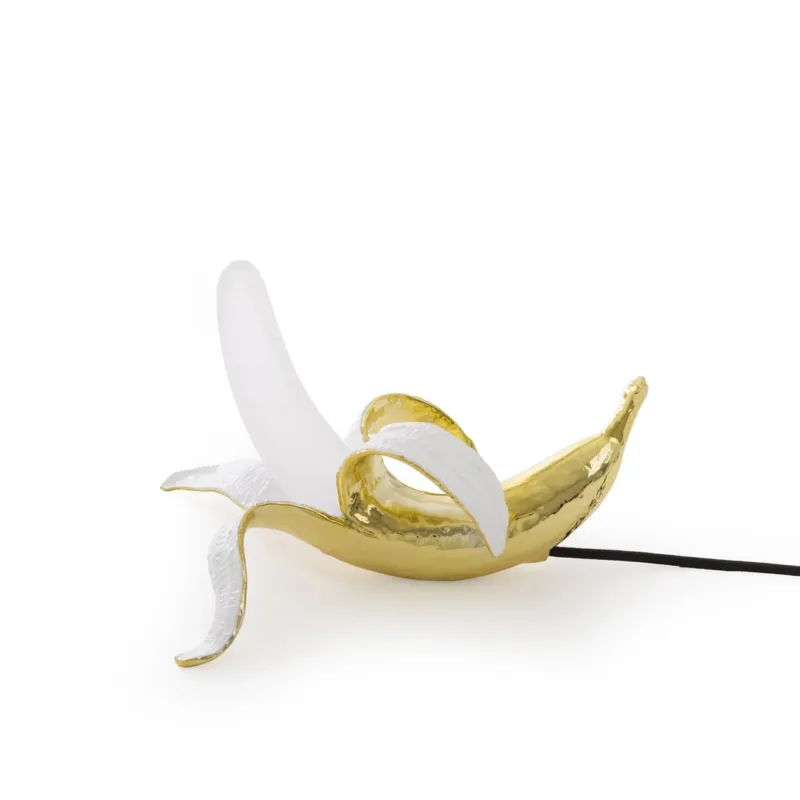 Ekspresowa dostawa Seletti Lampa stołowa Banana Dewey dekoracyjna wys. 19 cm złota
