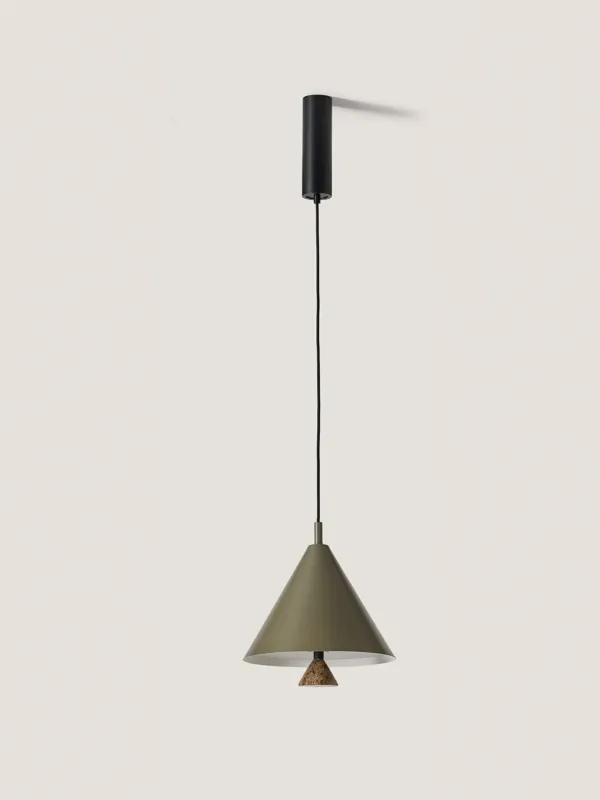 Aromas Lampa wisząca Marg śr. 30 cm ciemnozielony klosz / brązowy marmur Łatwy zwrot