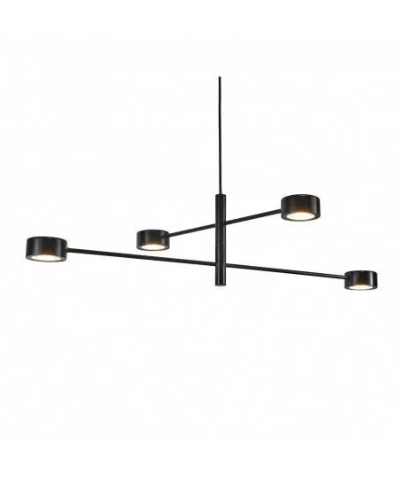 Łatwy zwrot Nordlux Lampa wisząca Clyde czarna szer. 89,6 cm