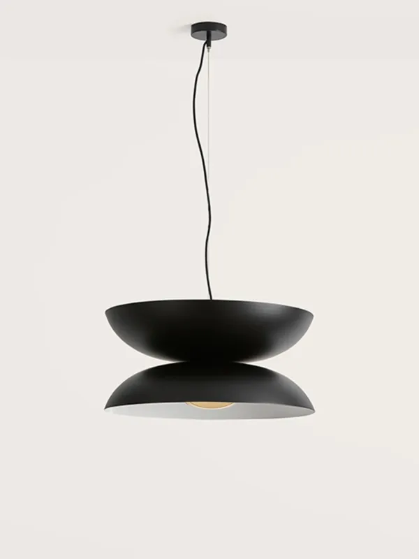 Aromas Lampa wisząca Yoyo czarna ze złotym środkiem śr. 56 cm Obniżka ceny
