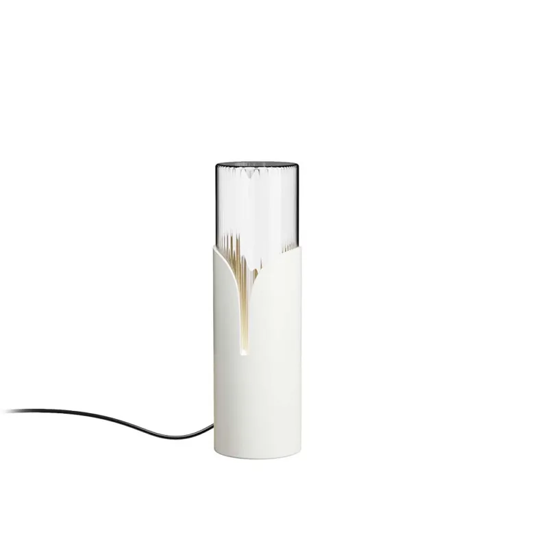 Tani Robin Lampa stołowa Bisel wys. 21 cm biała
