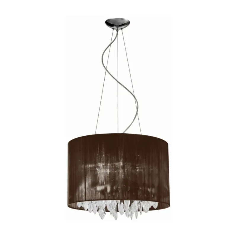Lampa wisząca SIDNEY OKRAGLA Brązowa Premium