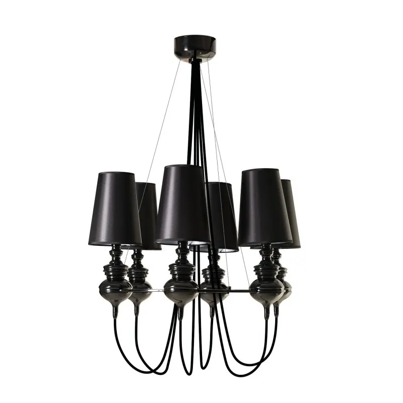 Lampa wisząca BAROCO 6 Czarna Sprawdź teraz