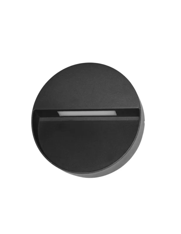 Italux Piana 4K Zewnętrzna Ścienna Czarny piaskowany IP54 1xLED 3W 4000K OWL-4153-4K kolory-swiatla.pl Okazja