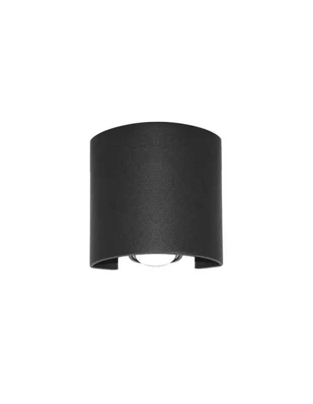 Szybka dostawa Italux Ortelo Zewnętrzna Ścienna Czarny piaskowany IP54 2xLED 2W 3000K OWL-451-1-BL kolory-swiatla.pl
