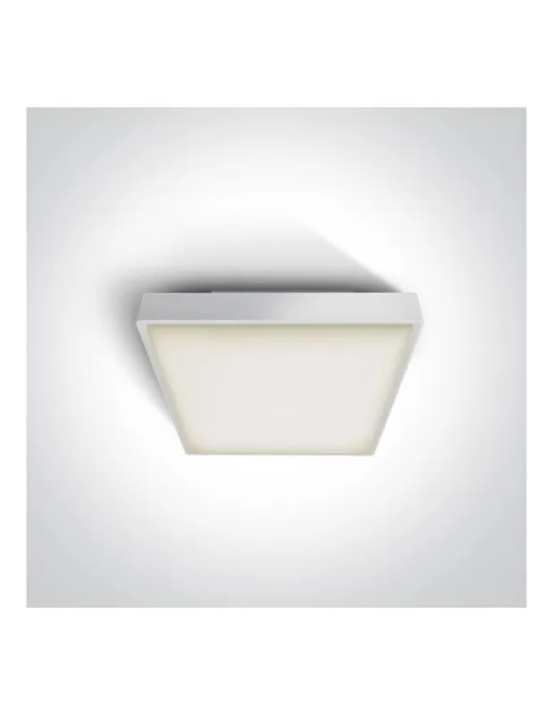 One Light plafon kwadratowy 22 cm biały Pirnari 67282N/W/W IP65 kolory-swiatla.pl Łatwy zwrot