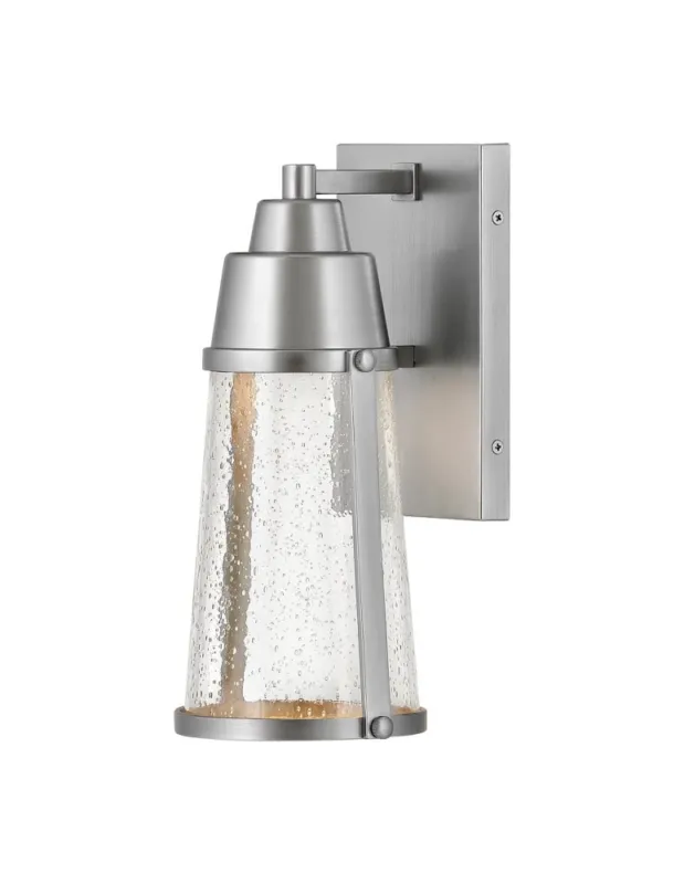 Elstead Lighting Latarnia naścienna LED Miles - Satynowy nikiel IP44 HK-MILES-SI Super okazja