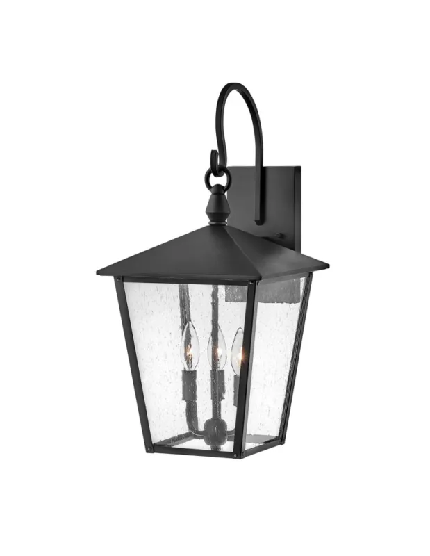 Dostępne od ręki Elstead Lighting Duża latarnia naścienna Huntersfield - 3 źródła światła IP44 HK-HUNTERSFIELD2-L-BK