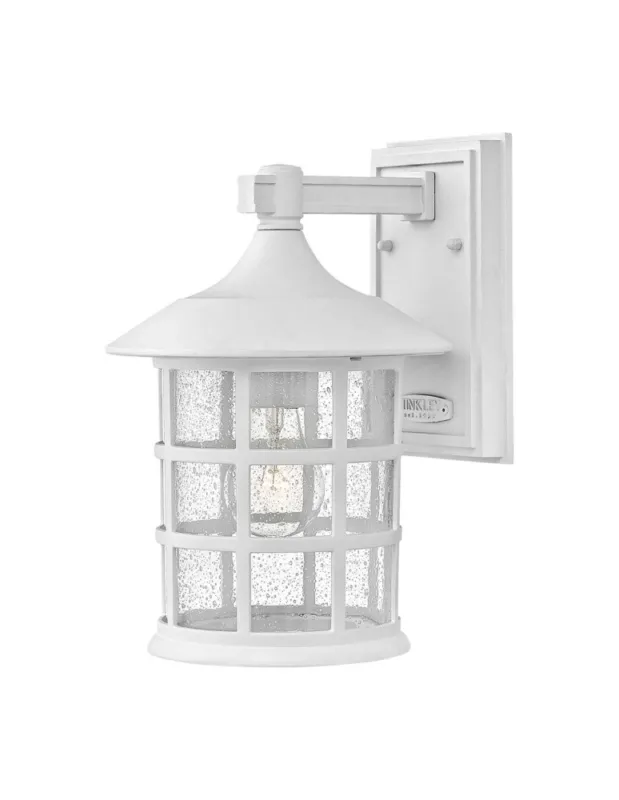 Elstead Lighting Średnia latarnia naścienna Freeport - 1 źródło światła - Teksturowana biel IP44 HK-FREEPORT2-M-TWH Nie przegap