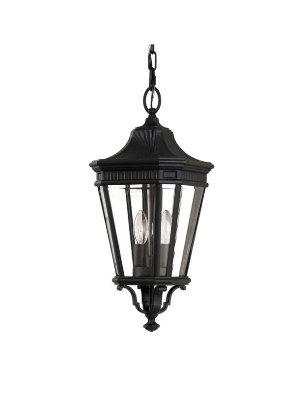 Zamów teraz Elstead Lighting Średnia latarnia wisząca Cotswold Lane - 2 źródła światła IP23 FE-COTSLN8-M-BK