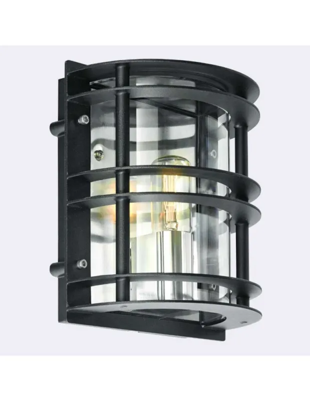 Oferta limitowana Norlys Stockholm Kinkiet 1xE27 IP54 Czarny 226B kolory-swiatla.pl