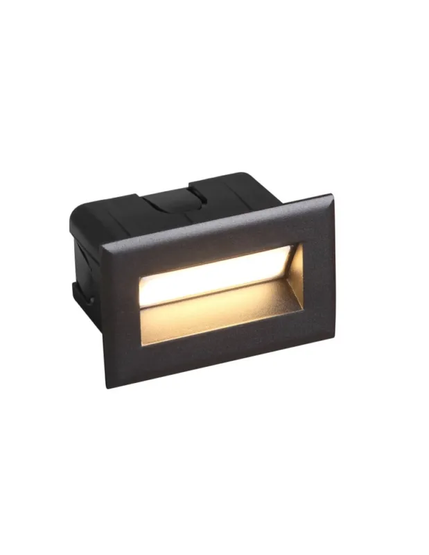 Tylko do końca tygodnia Italux Erba 4K Zewnętrzna Wpuszczana Czarny piaskowany IP65 1xLED 3W 4000K ONFL-0332-4K kolory-swiatla.pl