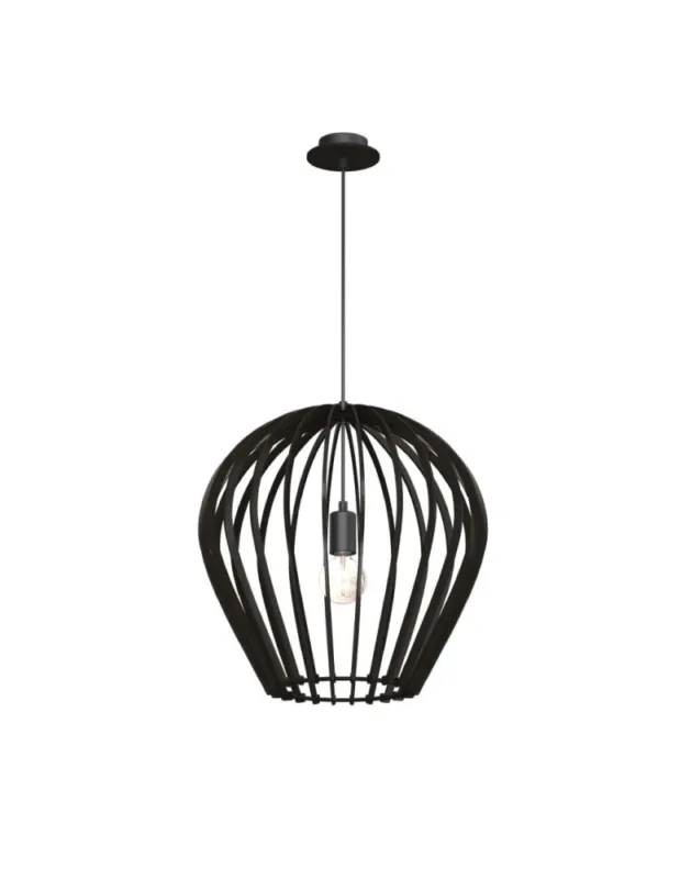 Najlepsza cena Amplex Lampa wisząca Bala - Czarna sklejka (460 mm) 5019