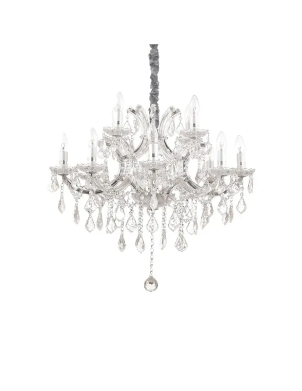 Rabat Ideal Lux Lampa Wisząca NAPOLEON SP12 CROMO Chrom 167251