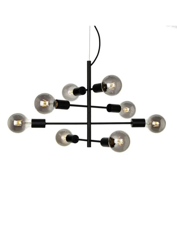 ITALUX Portel Wisząca E27 8x40W Czarny PND-02431-8-BL kolory-swiatla.pl Zamów teraz